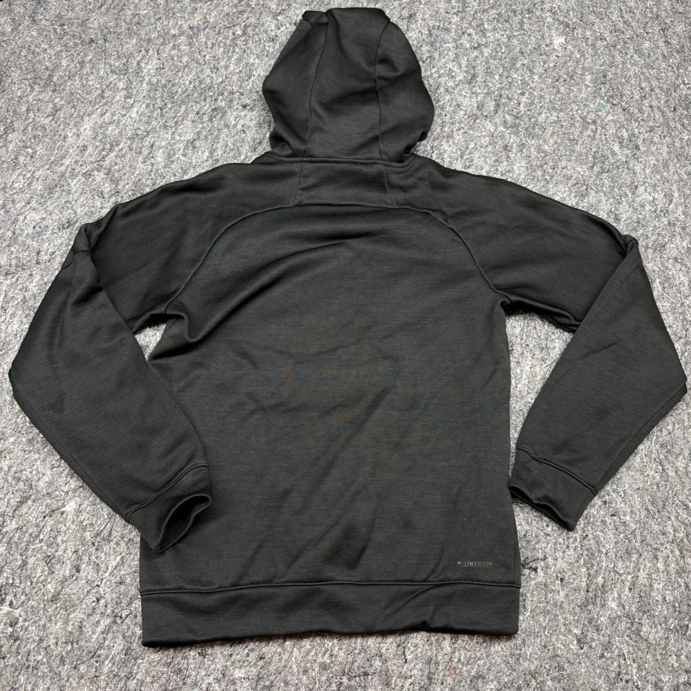 Adidas Mens Black Performance Fleece Logo Hoodie Sweatshirt Small BQ8760